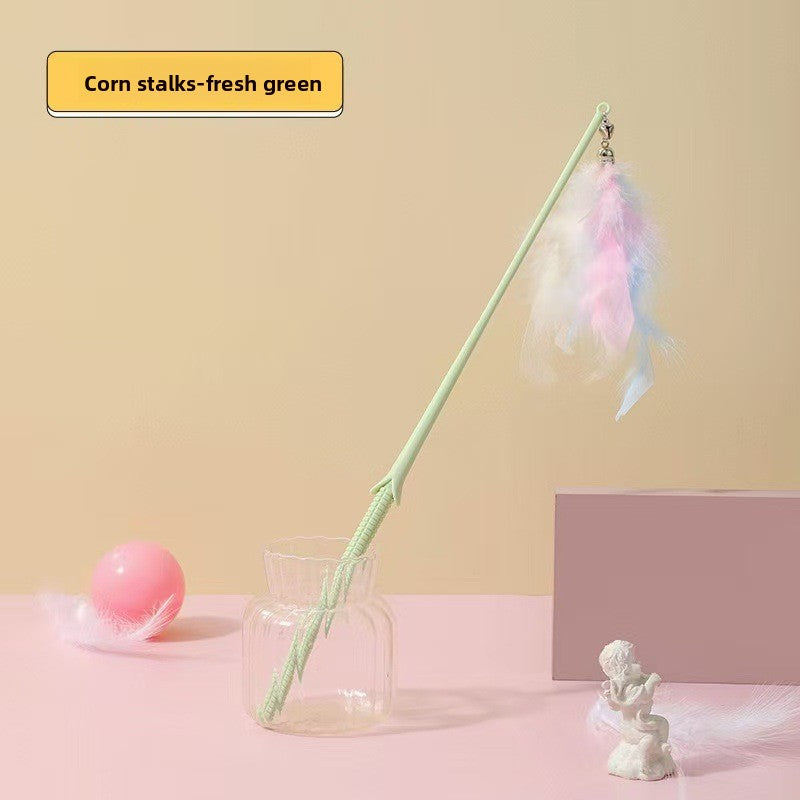 Fairy Stick Colorful Feather Cat Teasing Wand