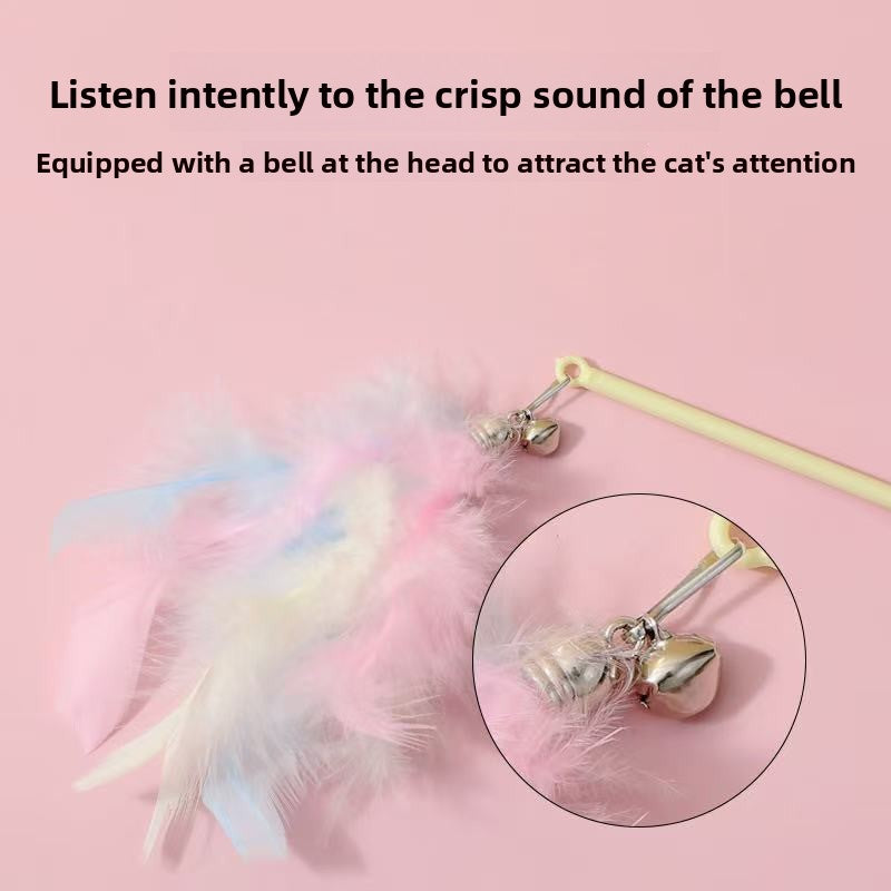 Fairy Stick Colorful Feather Cat Teasing Wand