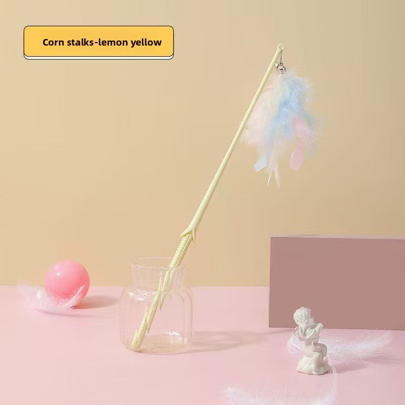 Fairy Stick Colorful Feather Cat Teasing Wand