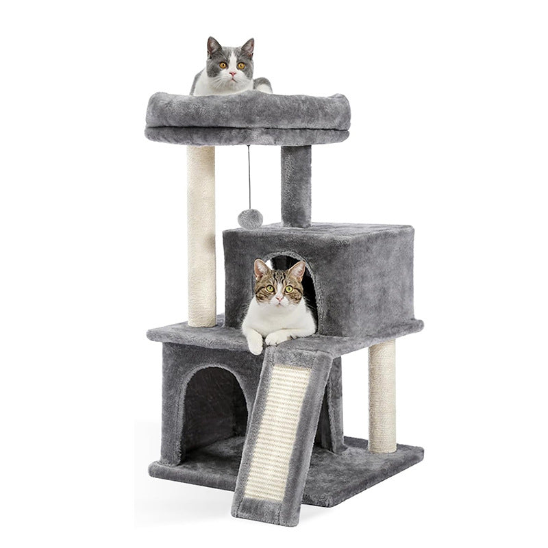 One-Piece Cat Climbing Frame with Nest