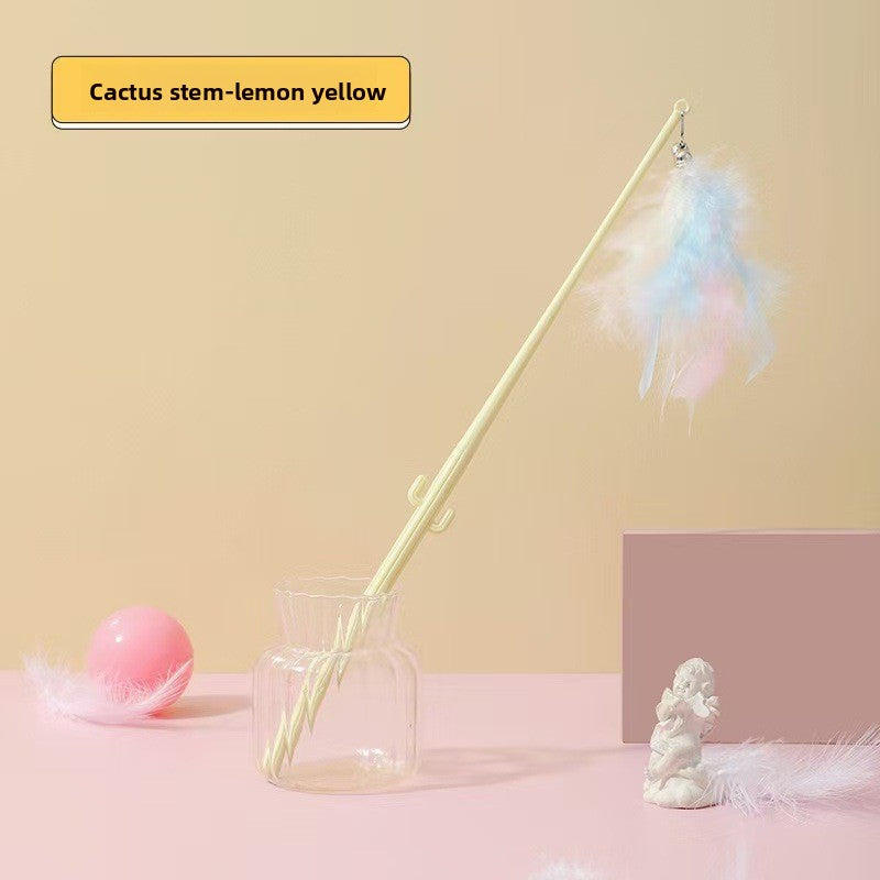Fairy Stick Colorful Feather Cat Teasing Wand