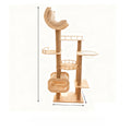 Large Solid Wood Cat Climbing Frame with Scratching Post